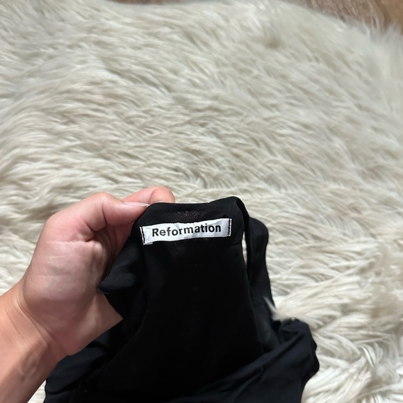 REFORMATION Emmeline Black Floral Mini Dress - Picture 3 of 5